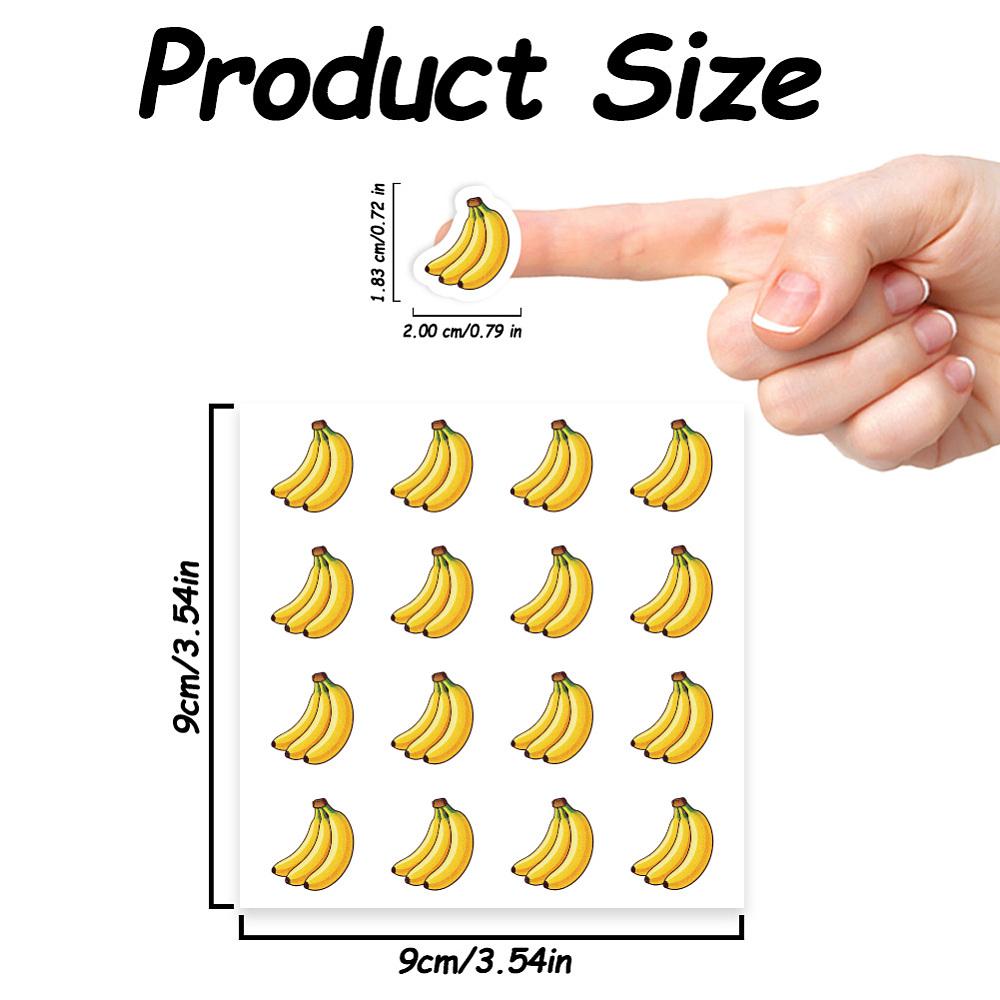 Self-Adhesive Paper Decorative Stickers for Party Decorative Presents Sealing Banana 90x90mm