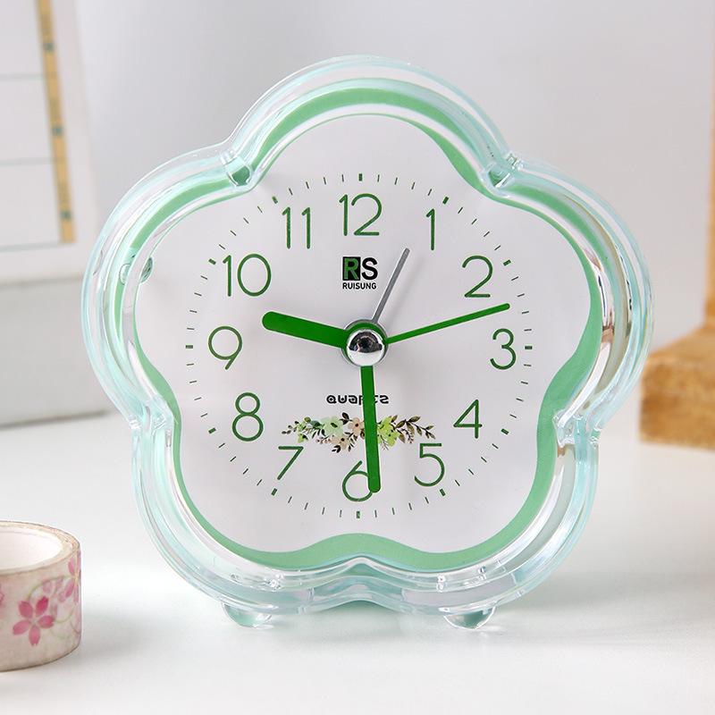 

Креативный новый милый прозрачный будильник с цветком, детский студенческий будильник для пробуждения, настольные часы для спальни, общежития, кабинета