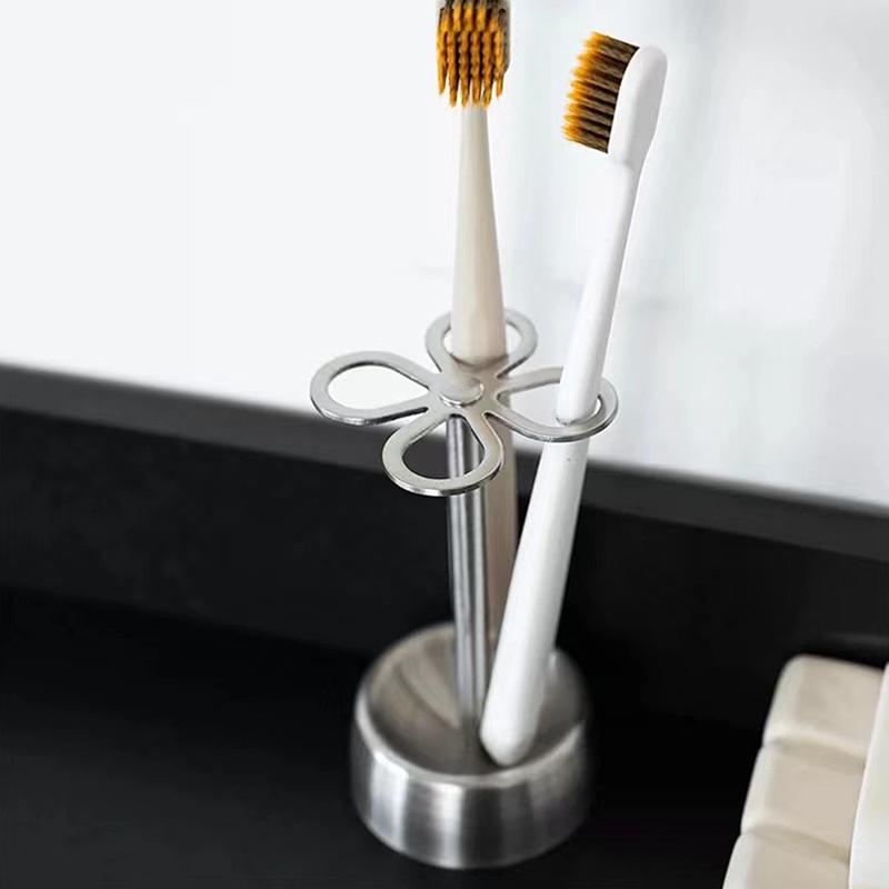 Stainless Steel Toothbrush Stand Toothpaste Holder Home Storage Organizer Kitchen Rack Bathroom Accessories Lazy Tube Squeezer