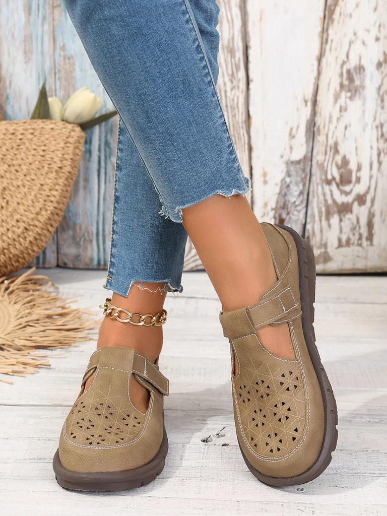 Novas sandálias femininas confortáveis de verão em algodão e cânhamo, literatura e arte retrô, sola grossa, dedo grande, cores cáqui, sapatos femininos