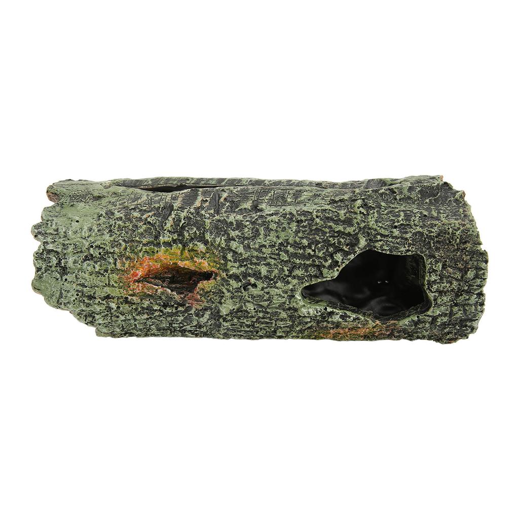 Aquarium Tree Trunk Ornament Simulation Artificial Aquarium Cave Hollow Tree Trunk for Fish Turtles Reptiles