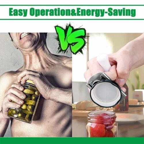 Adjustable Stainless Steel Jar Opener Manual Can Bottle Lid Gripper Effortless Kitchen Tool for Weak Hands Seniors Arthritis