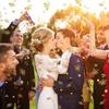 220 Pieces Gold Wedding Table Confetti, Paper Mr and Mrs Gold Diamond Ring Circle Dots Diamond Glitter Confetti for Marriage Ceremony Anniversary