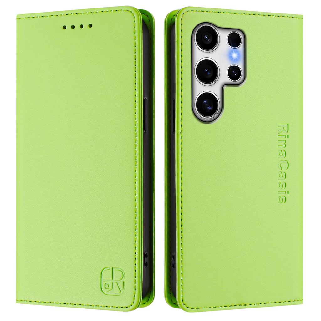 For Samsung Galaxy S25 Ultra Leather Case RINACASIS RC01 Phone Cover with RFID Blocking Wallet Stand