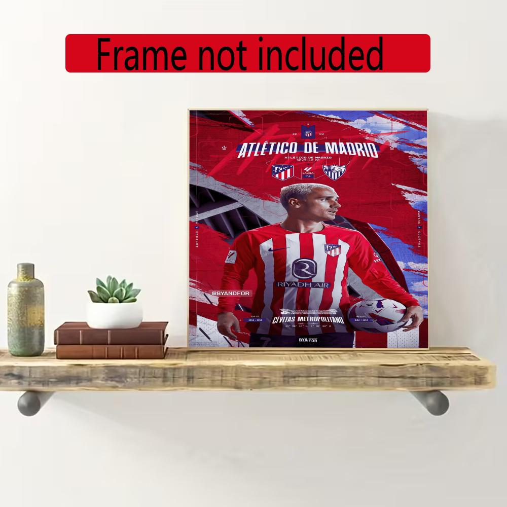 Atletico Madrid Diamond Painting Round Diamond Mosaic Rhinestones Diamond Embroidery Craft Kit Wall Decor Without Frame