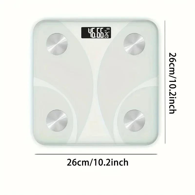 Smart Bathroom Scale - High Precision DigitalDisplay  CompactLightweight Design with Sturdy Non-Slip Feet for Home Gym Bathroom