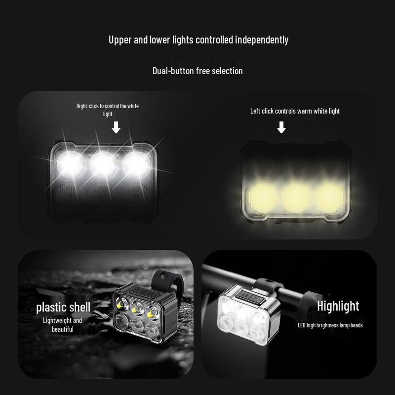 Rechargeable Waterproof Bicycle Front & Rear Light for Night Riding