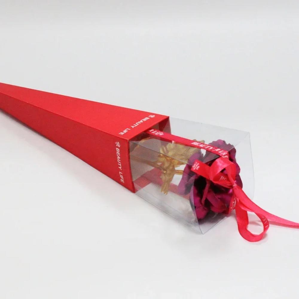 Flores Artificiais Douradas Rosa Banhada a Folha de Ouro 24K Presente de Dia dos Namorados para Esposa Casamento Dia das Mães Amor Eterno Rosas Douradas