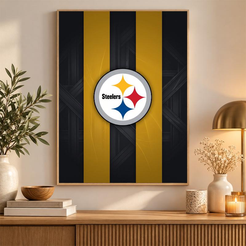 Pittsburgh Steelers Diamond Painting Kit 5D Full Drill DIY Diamond Mosaic Wall Art Home Decor