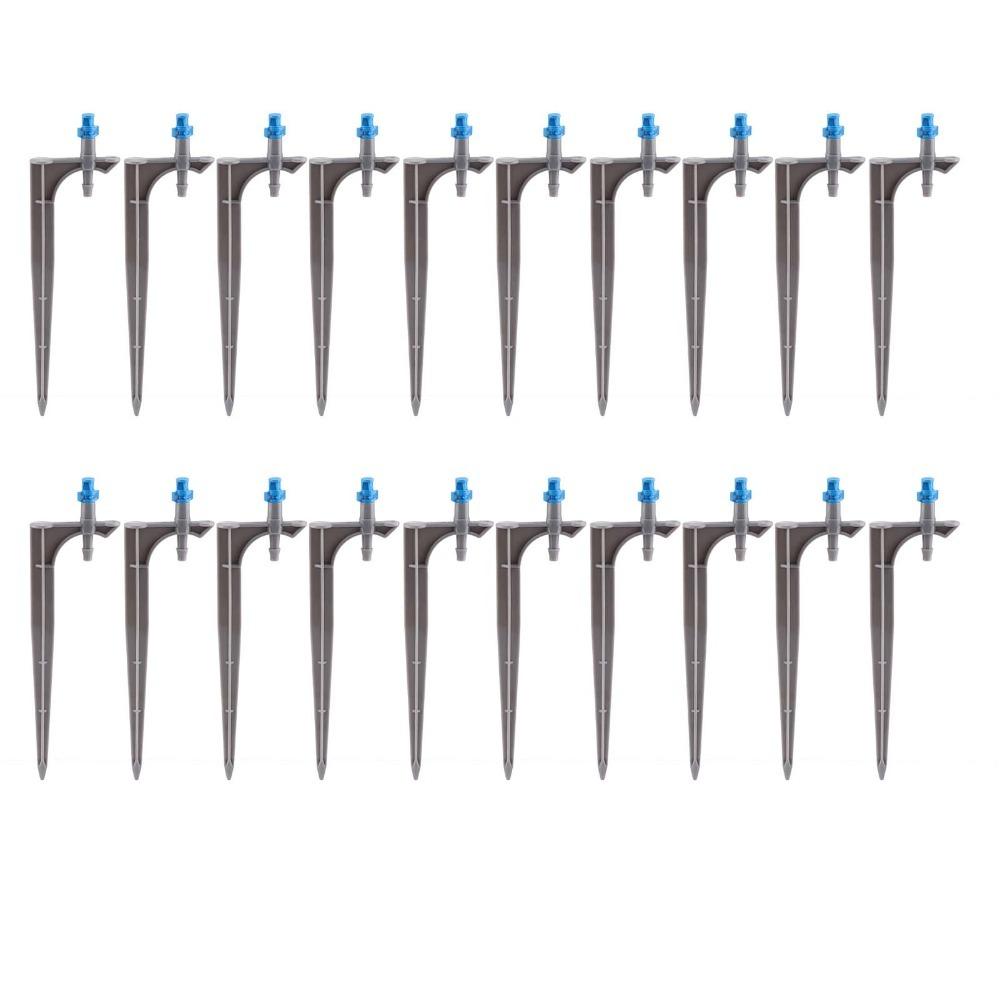 20PCS ABS Irrigation Dripper With Ground Insert Lightweight Drip Irrigation Emitters 90 Degree / 180 Degree / 360 Degree