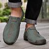 Large Size Spring And Autumn New Style Casual Shoes For Men's Large Size Beans Shoes Hand-Sewn Leather Shoes Casual Flat Bottom