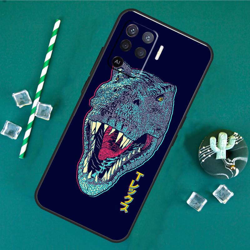 T Rex Dinosaur Tyrannosaurus Case For Oppo A17 A15 A40 A60 A80 A16 A76 A96 A18 A38 A58 A78 A98 A91 A57 A74 A94 A54S Cover