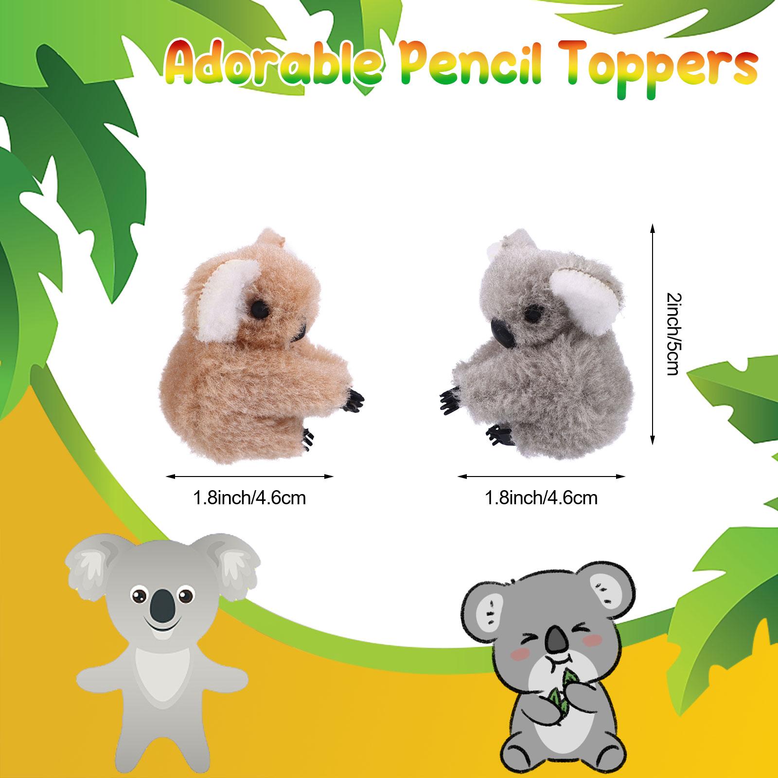50 Pcs Koala Clip Koala Pencil Buddy Koala Stuffed Animal Pencil Toppers Koala Bear Prizes Fuzzy Koala Bear Hugger Clip Brown серый