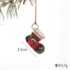 New Christmas Painted Resin Santa Claus Heart Pendant Retro Style Christmas Tree Imitation Ceramic Decoration navidad 2025
