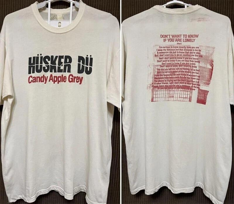 

Husker Du Band Candy Apple Grey 2 side White Unisex Unisex T-Shirt XXXXL