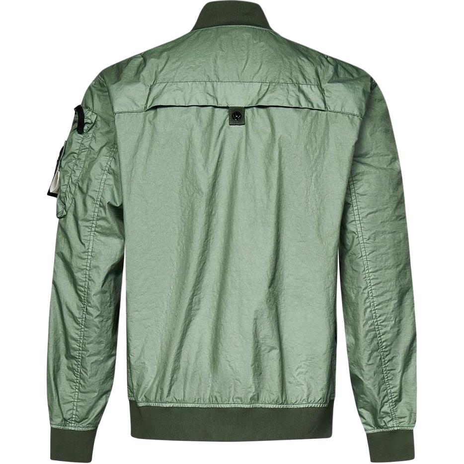 STONE ISLAND Solid Color Baseball Collar Long Sleeve Zipper Pilot Jacket Men Jackets Green K1S1541000-04S0A21-V0055