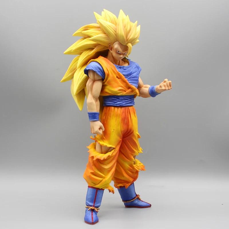 Dragon Dall Z Goku SSJ3 32cm Anime Figure Goku Replaceable Arm Action Figurine Pvc Statue Model Collectible Desk Decora Toy Gift