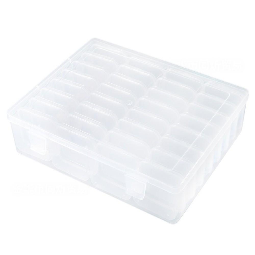 Clear Perler Beads Storage Boxes Large Capacity DIY Transparent Storage Box Durable Square Beads Storage Containers