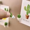 6pcs Cactus Fridge Magnet Refrigerator Magnetic Sticker 3D Cute Succulent Plant Message Board Reminder Home Decoration Kitchen