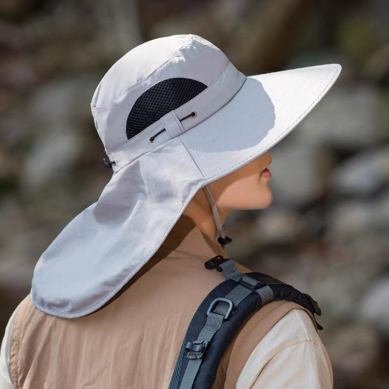 Sunscreen Hat Men'S Fishing Hat Shawl Mask Bucket Hat Outdoor Sun Hat Breathable Cool Hat Quick Drying Mountaineering Hat