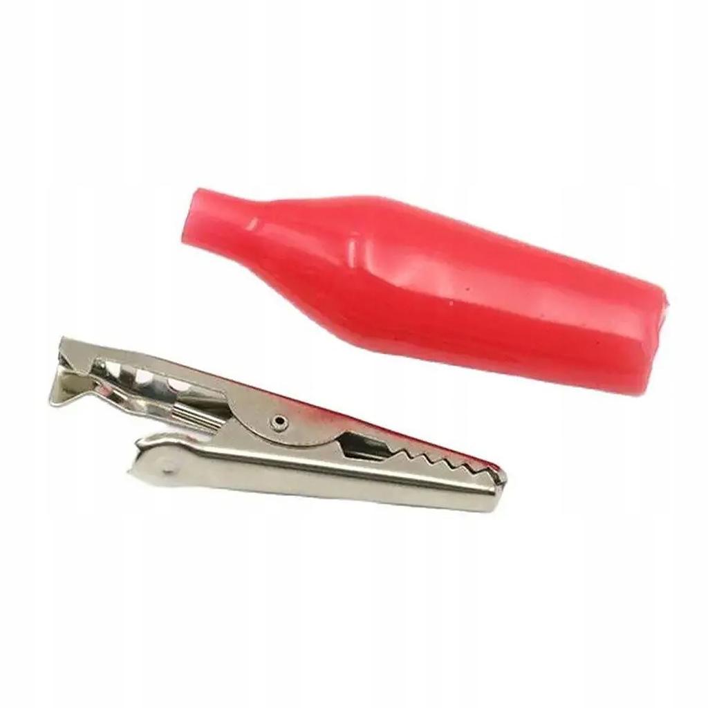 Rosfix Krokodylek Izolowany 2szt – Prąd Maksymalny 5A | Czarny i Czerwony | Bezpieczne Połączenia w Elektronice