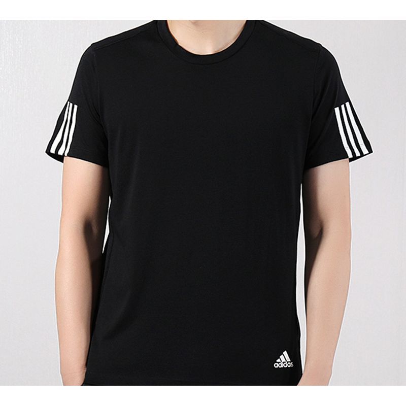Adidas Run It Tee Soft Round Neck Short Sleeve T-Shirt Men Tops Black DZ2487