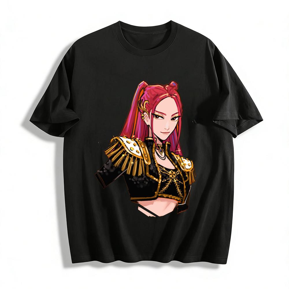 

Cool Girl Group Style Red-haired Queen Print Crop Top E-girl Stage Style Navel-baring Trendy Tee Pure cotton T-shirt XXS