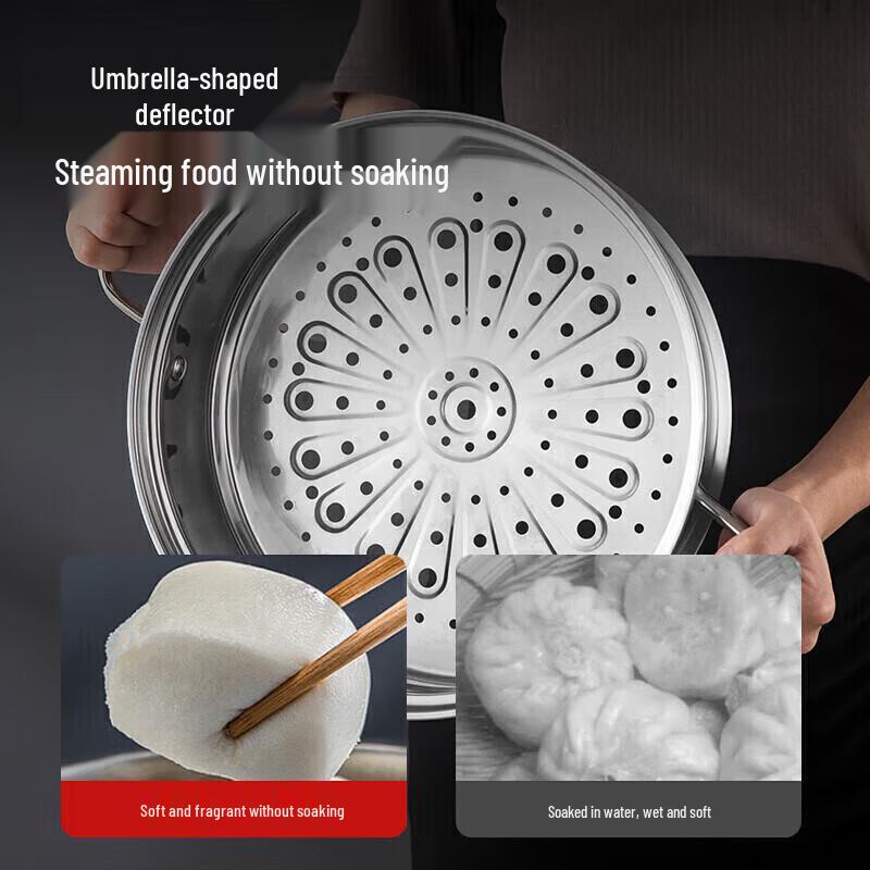 maxcook 304 Stainless Steel 2-Tier Steamer Pot