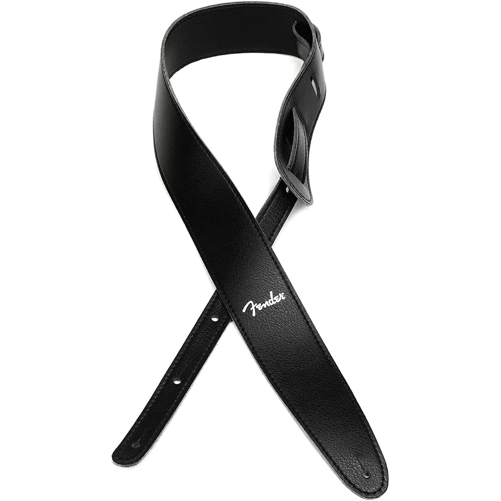 Fender USA Vegan Leather Strap, Black, 2.5"
