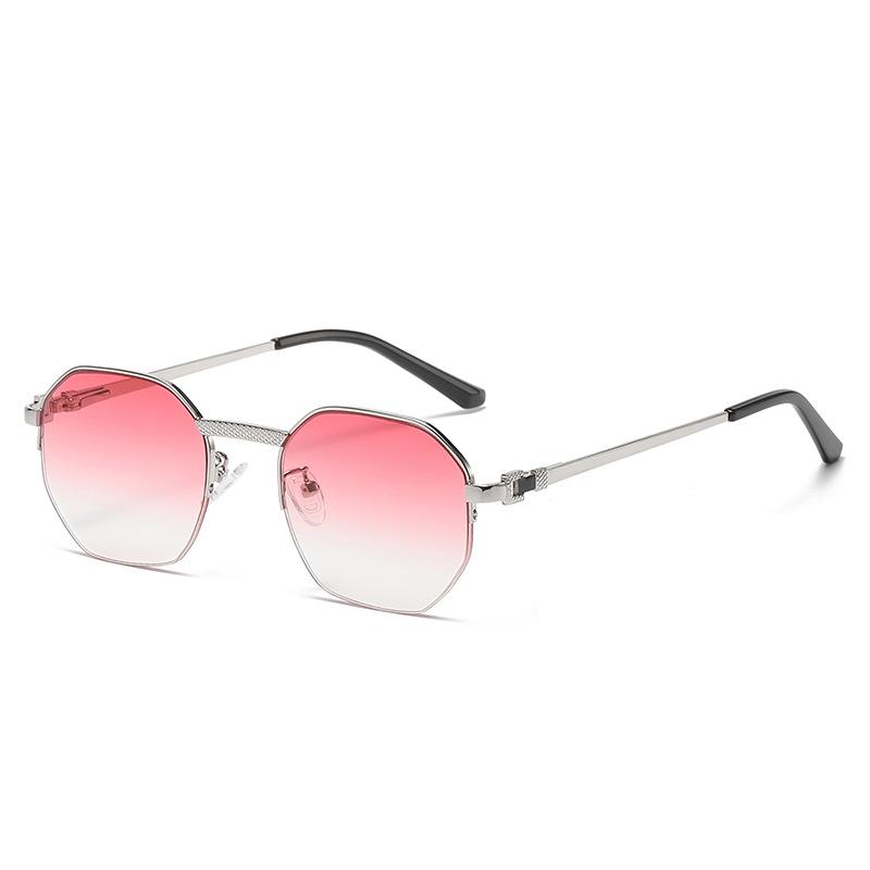 Oval Half-Frame Sunglasses, Sunglasses For Men And Women In Leisure Travel, Marine Glasses