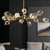 Modern Luxury Chandelier: Copper Crystal Design for Living Room & Bedroom