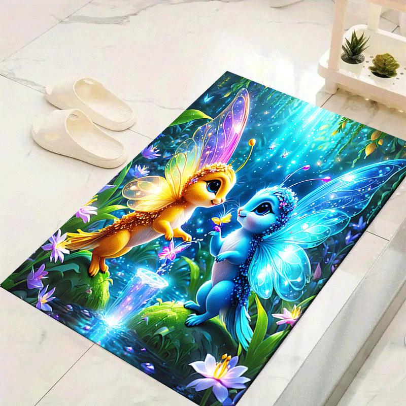 

1pc Dreamy elf Print, Design Indoor Area Rug, Soft, Anti-Slip, and Durable Gaming Room Decor for Bedroom, Living Room, and Exercise Rugs, Pe 60cm by 90cm