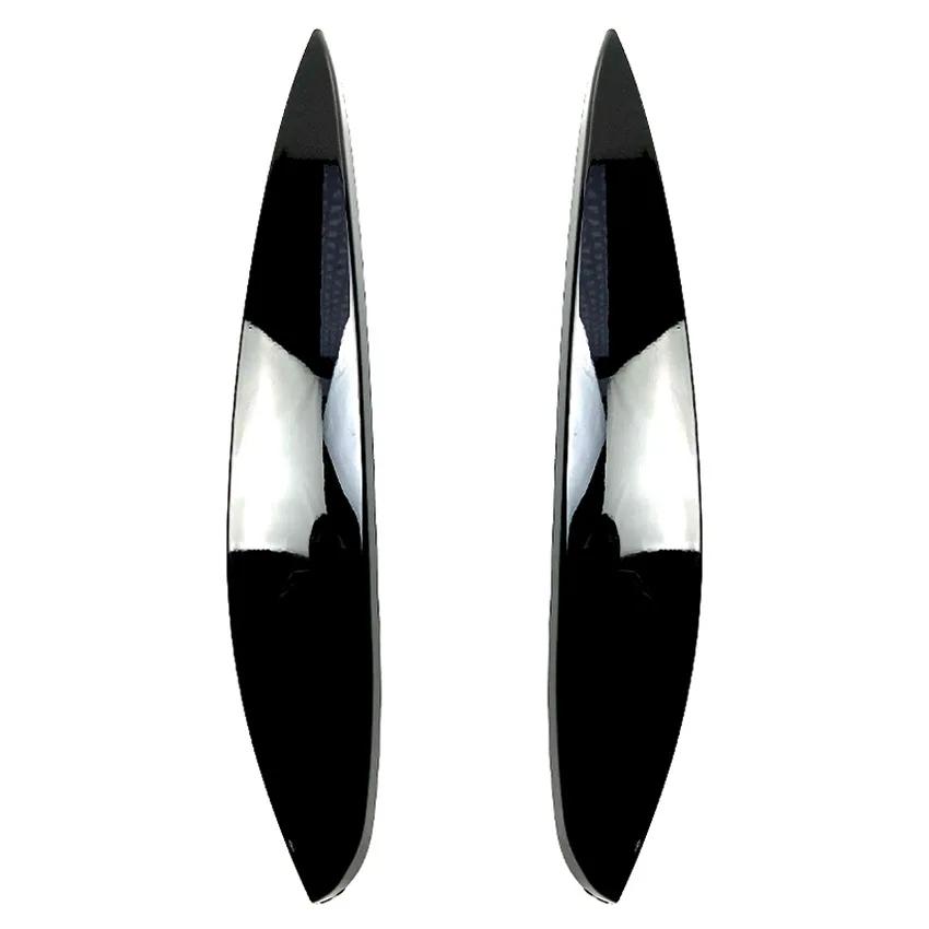 

2Pcs Car Headlight Lamp Eyebrows Cover Trim Stickers For Mercedes Smart 2014 Model ABS Material Car Accessories Piano Black