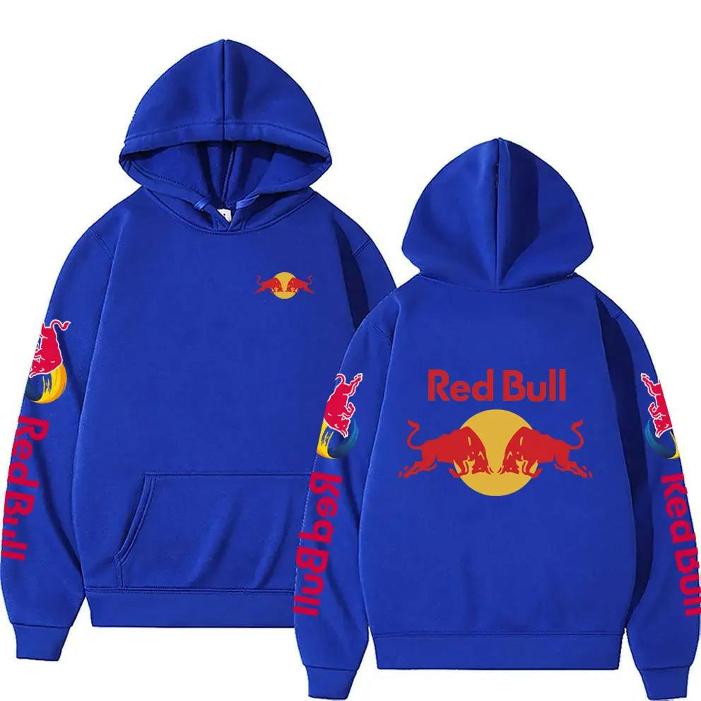 Hanorac pentru bărbați cu imprimeu logo Red Bull, primăvară-toamnă, modă nouă, casual, confortabil, călduros, larg
