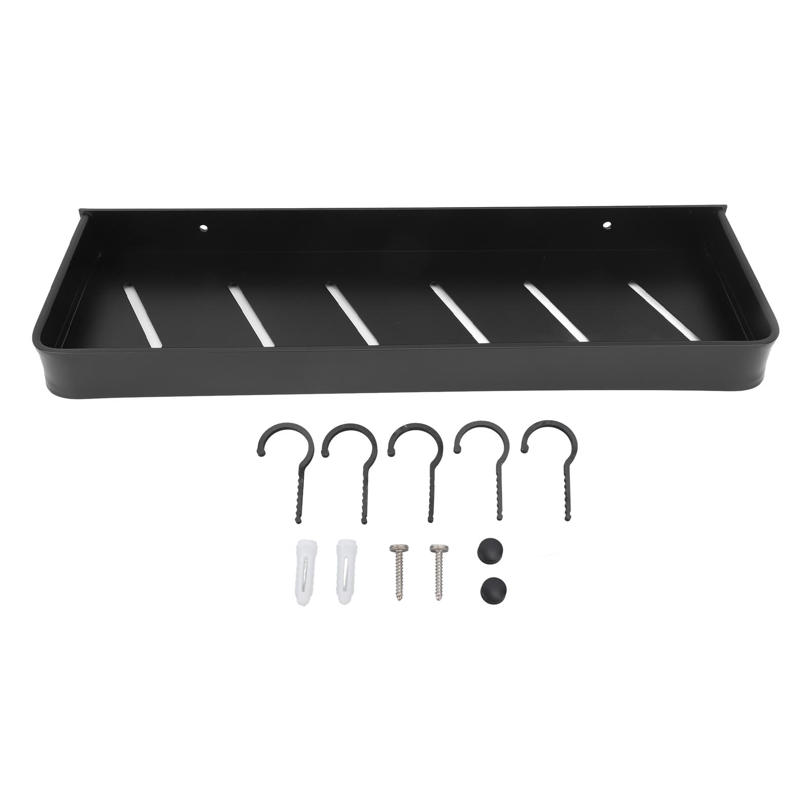 

Настенная полка для душа с крючками, из космического алюминия, большой вместимости, универсальный органайзер для душа