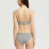 Calvin Klein Solid Double Gravity Strap Removable Padding Triangle Bra Women Underwear Gray QF6990-P7A