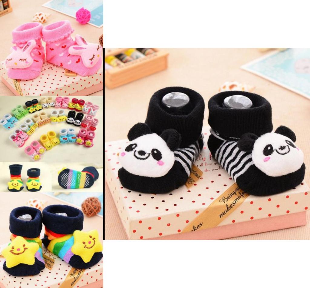 Lindo Calcetines Unisex Bebé Niños Antideslizante Zapatos Deslizador Meses 012