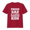 Proud Dad Of A Couple Dumbass Kids Funny Pun Fathers Day T Shirt Vintage Washed Comfortable Top For Everyday Wear Slightly