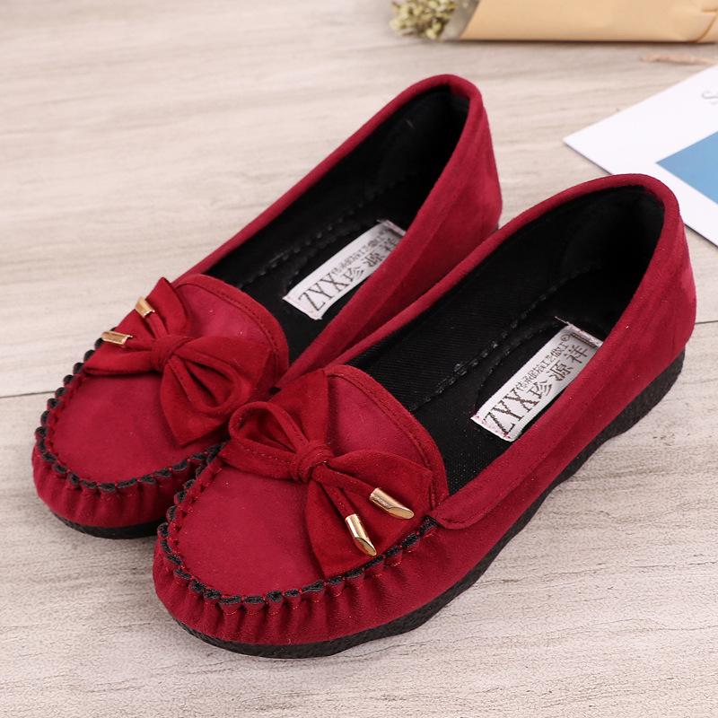 

****** и осень новые туфли Doudou женские старые ******* тканевые туфли на подошве из дерьма черные женские одинарные туфли большого размера 34 красный