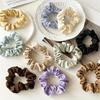 1Pc Small 7cm Hair Ring Silk Satin Hair Scrunchies Simple Versatile Ponytail Holder Sweet Solid Color Headwear Accessories Women