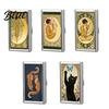 Men Card Box Vintage Style Case Slim Stainless Steel Holder Secure Snap Closure Fits Cash ID Business Cards Wallet for Women Pocket-sized
