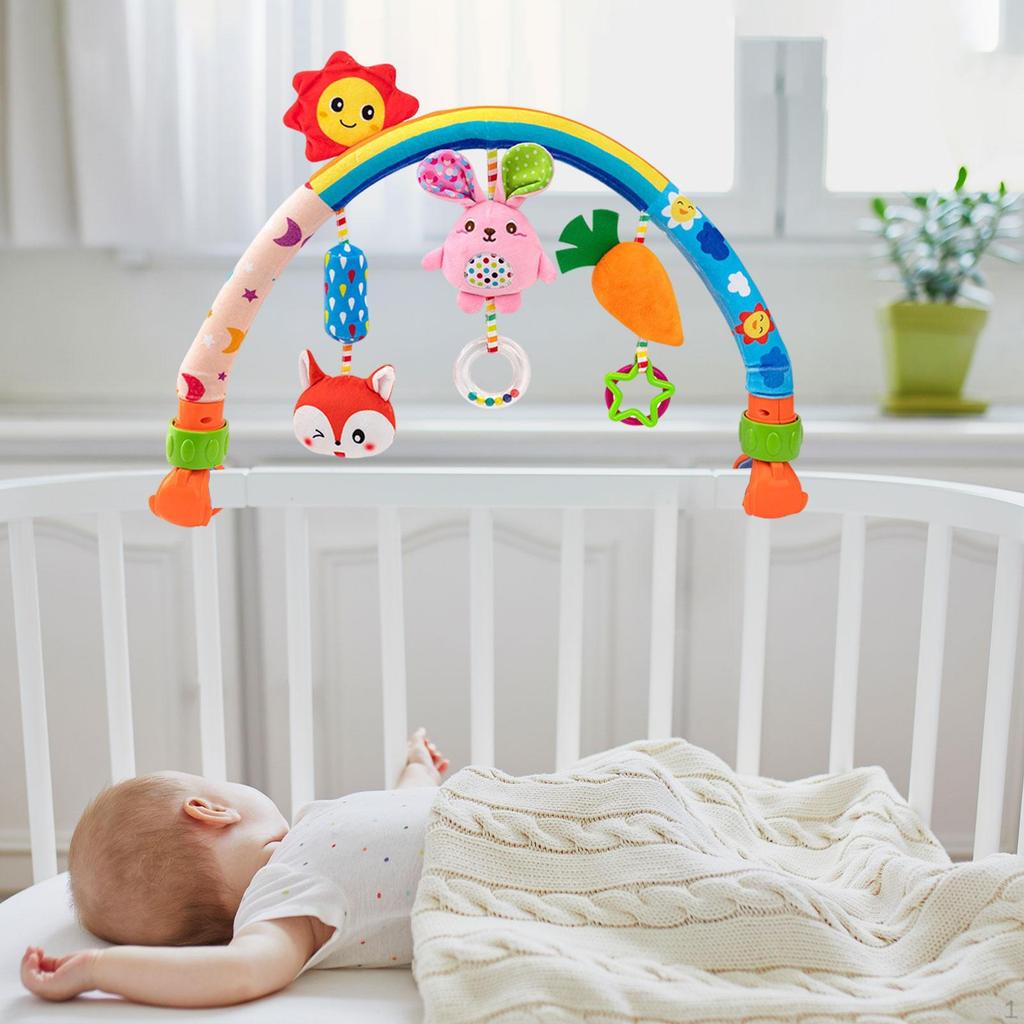 Baby Stroller Arch Toy for Babies Infants Soft Early Development Mobile Bunny
