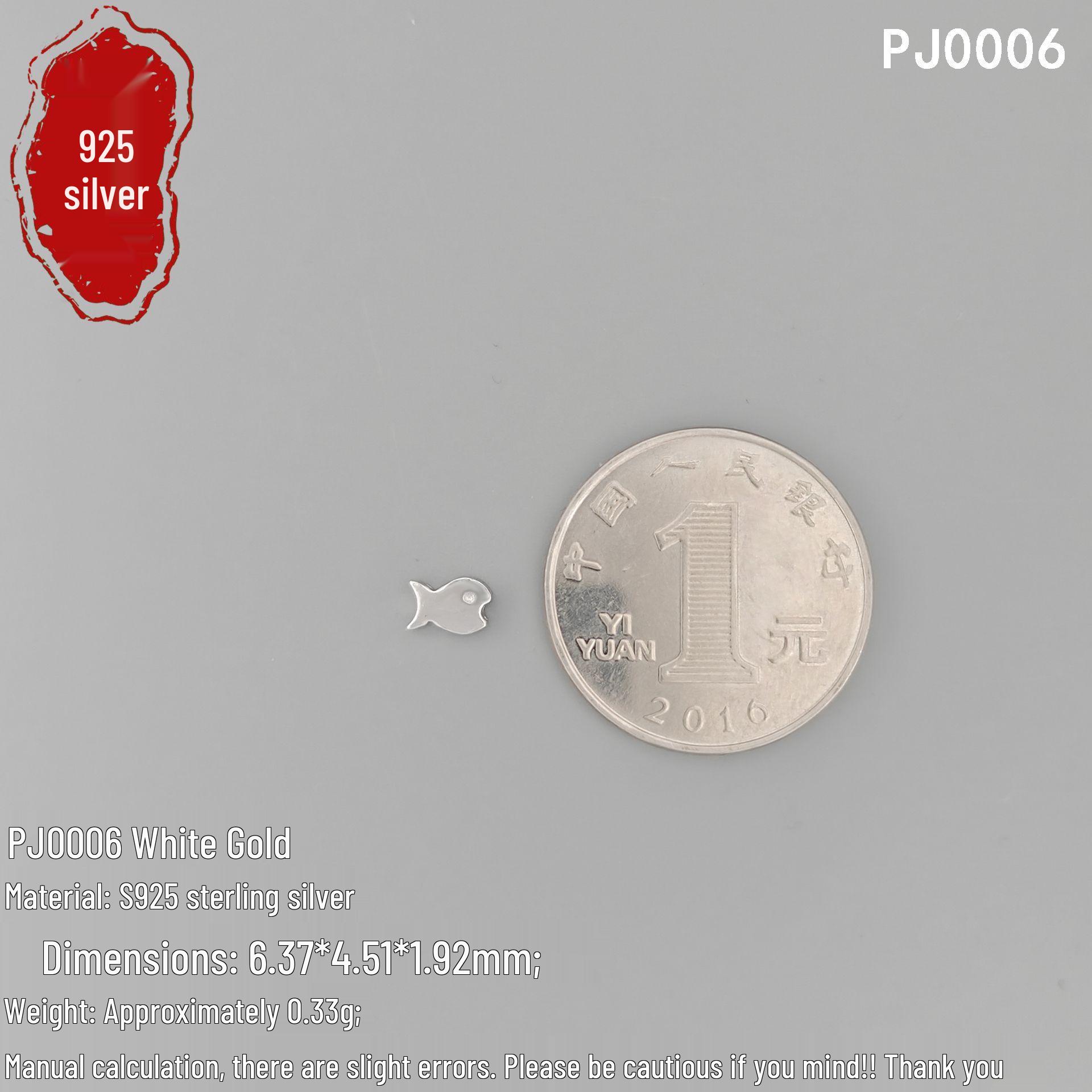Handmade S925 Sterling Silver Fish Pendant for Bracelets, Necklaces, and DIY Accessories
