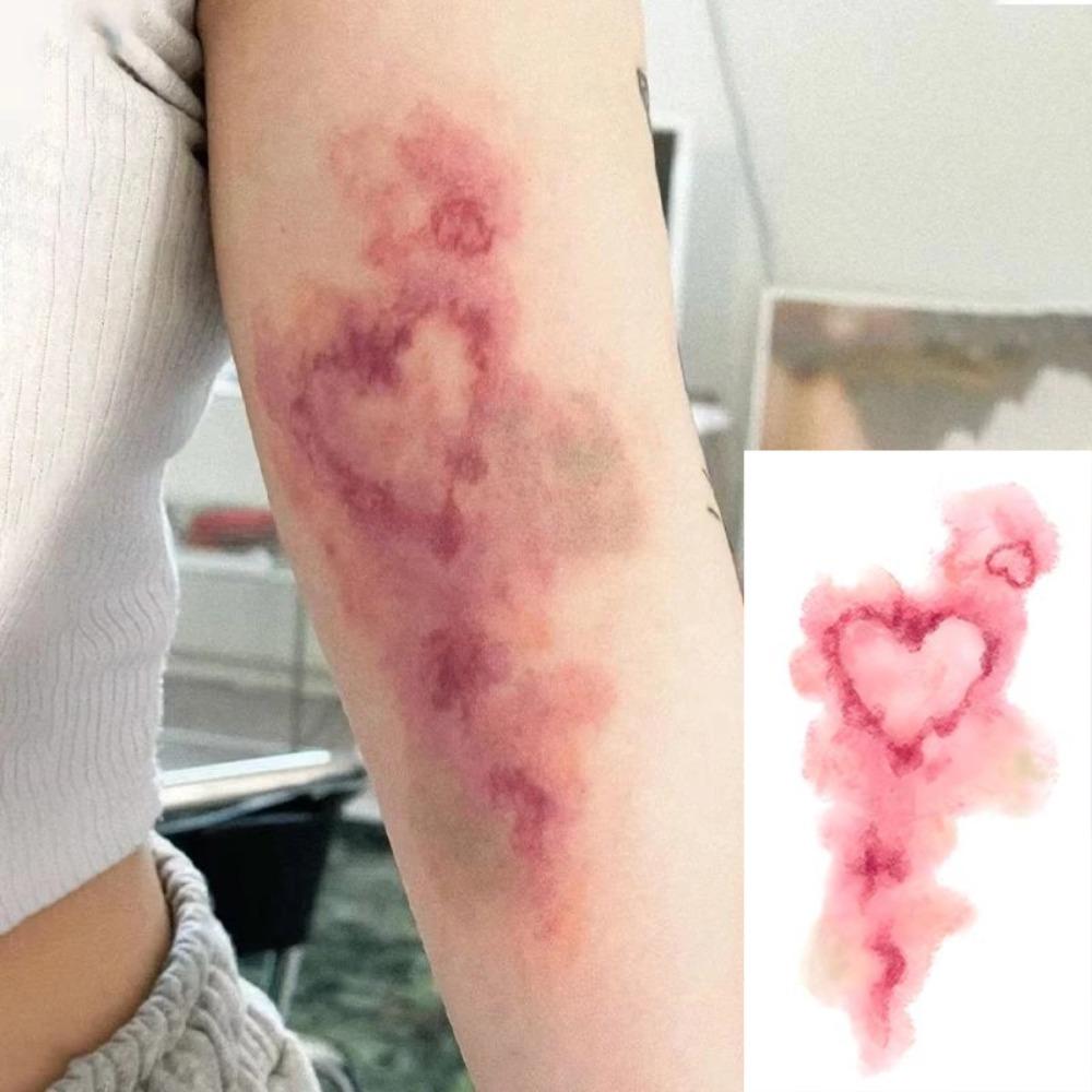 1/4Pcs Realistic Wound Bruising Temporary Tattoos 3D Scar Tattoo Sticker Special FX