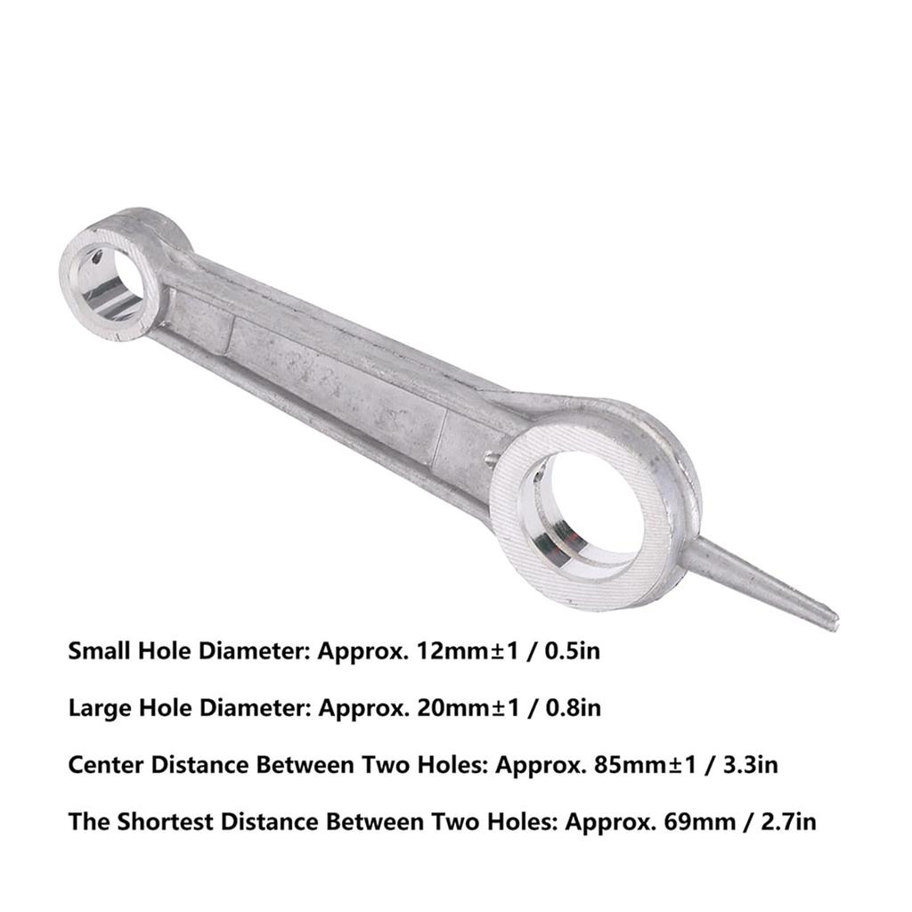 Biella Biella e Componenti in Alluminio Pressofuso Bielle Biella con Punta Conica Ferramenta per Bielle Attrezzi per Compressore d'Aria 12x20x85mm