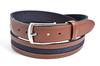 Casual Belt with Cowhide Leather LB71570 Navy Free Size Waist Sizes Up To [Lacoste] Men's (for 95cm)