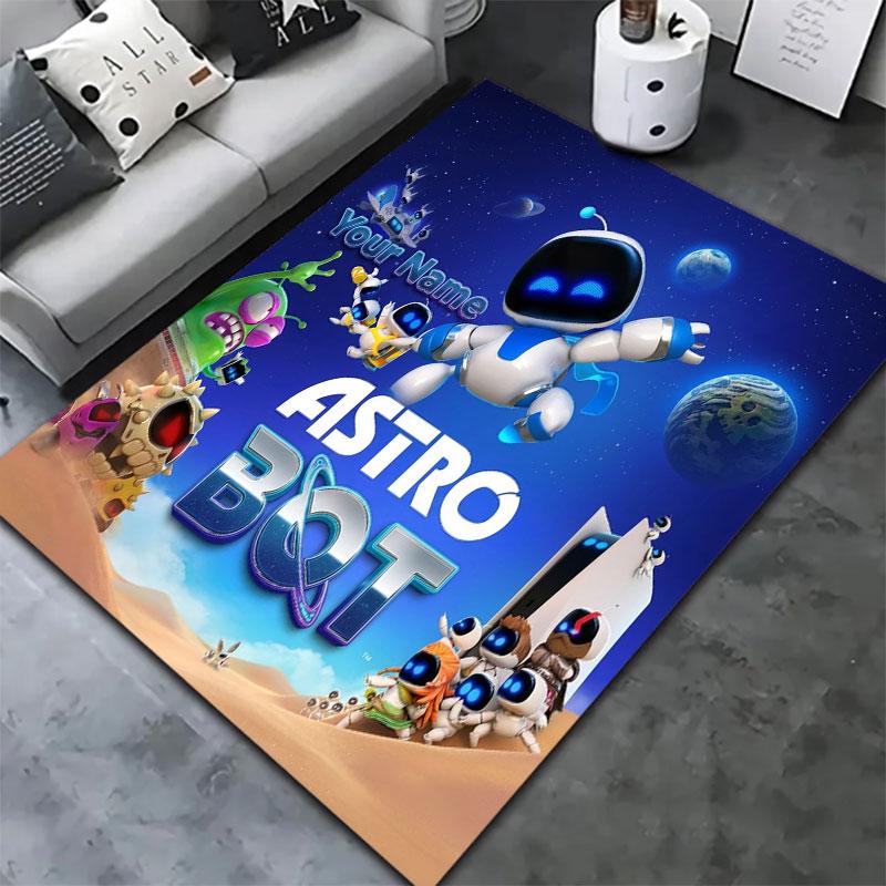 ASTRO BOT Custom Name Carpet Rug for Living Room Bedroom Home Sofa Decoration,Kids play Non-slip Floor Mat