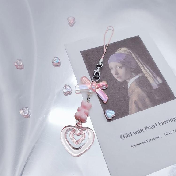 Sweet Cool Bowknot Heart Cross Hanging Pendant Phone Strap Cute Bag Decoration