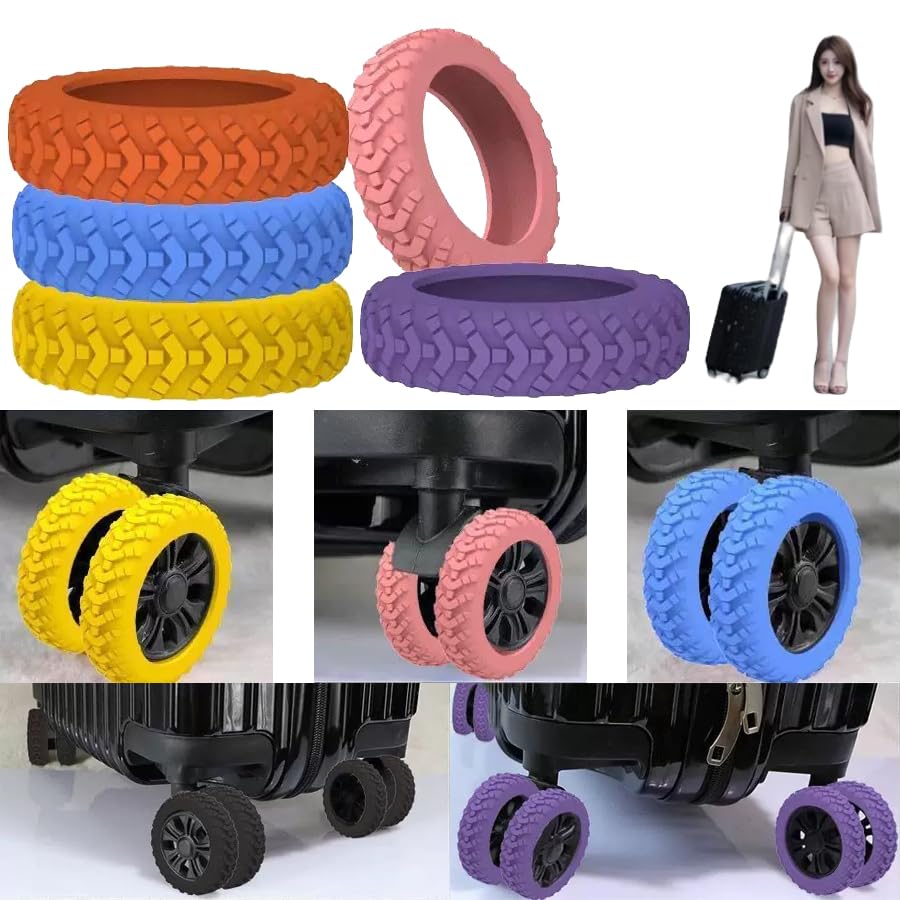 Caster Cover, Tire Cover, Wheel Cover, Scratch Resistant, Silent, Dirt, Rolling Prevention, Luggage Protection,