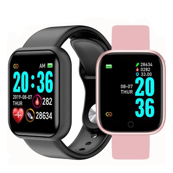 D20 Bluetooth-compatible Rechargeable Smart Watch Clock Calories Heart Rate Sleep Monitor